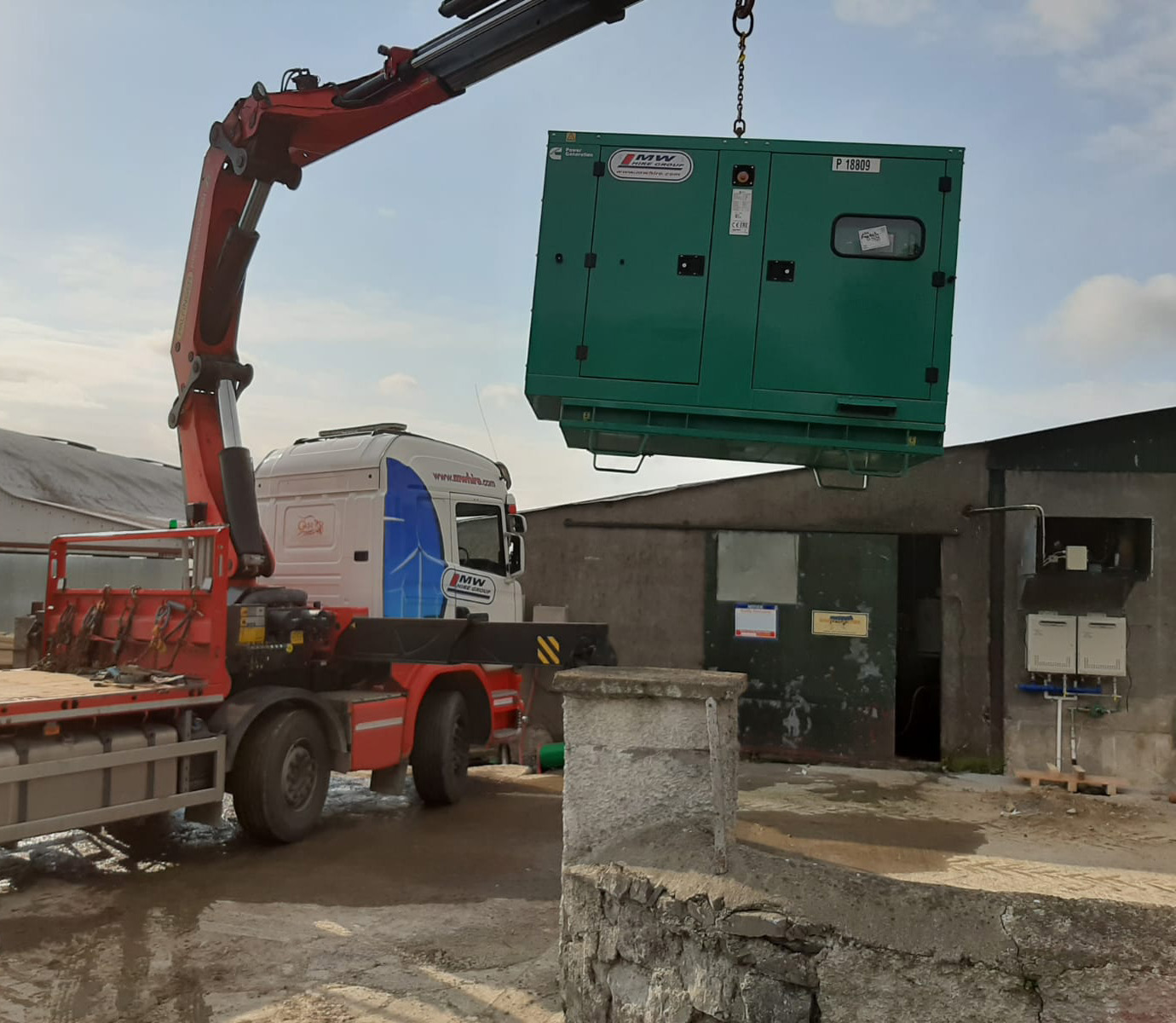 New 44 KVA CUMMINS dropped of into a farm in Co Tipperary